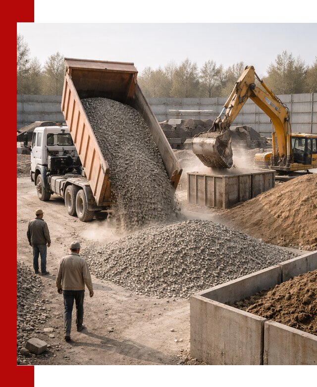 Доставка нерудных материалов с погрузкой и разгрузкой в Кургане