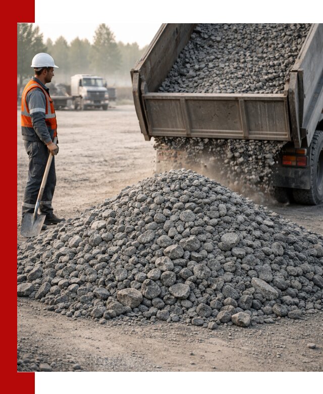 Гранитный щебень фракции 100–201 для строительства в Кургане