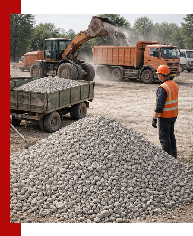 Доставка известнякового щебня фракция 20–40 в Кургане