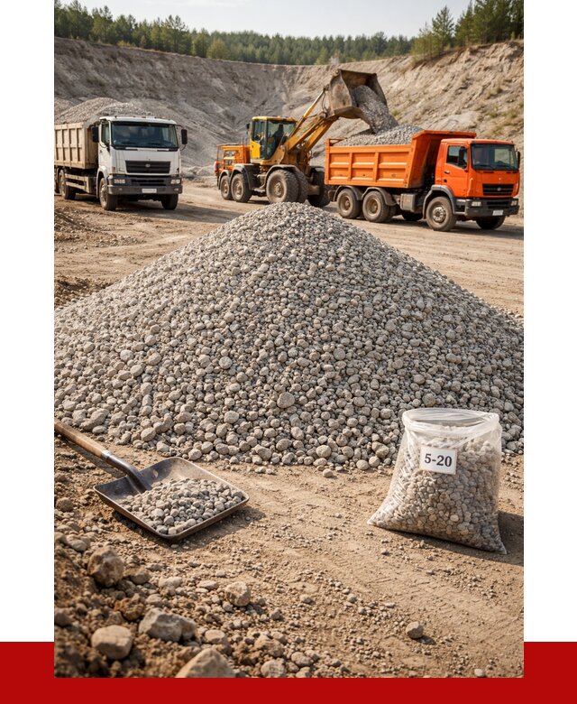 Доломитовый щебень фр. 5-20 в Кургане от 4330 р. | ПРОНЕРУДКрг