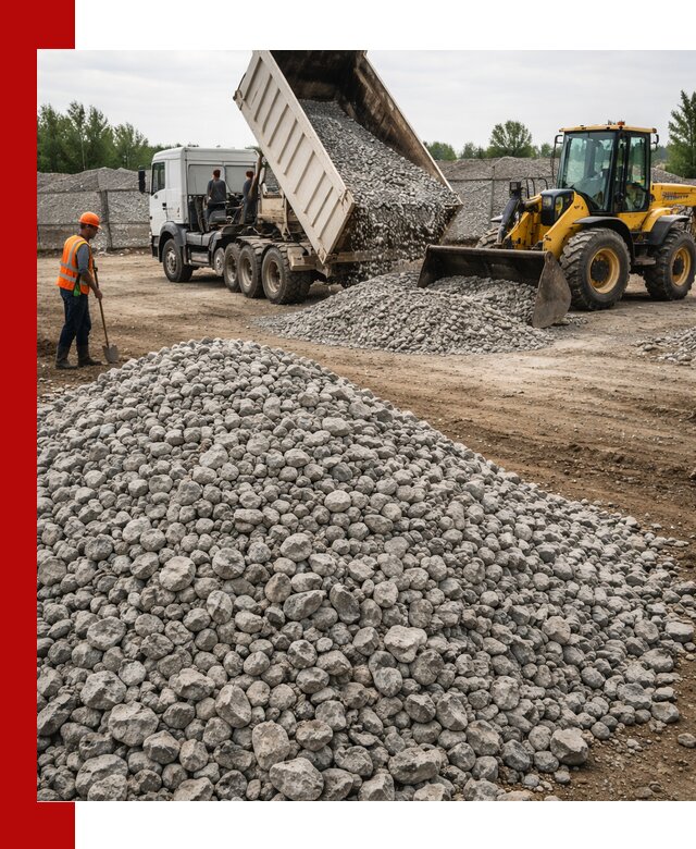 Доставка бетонного щебня фракции 40-70 в Кургане