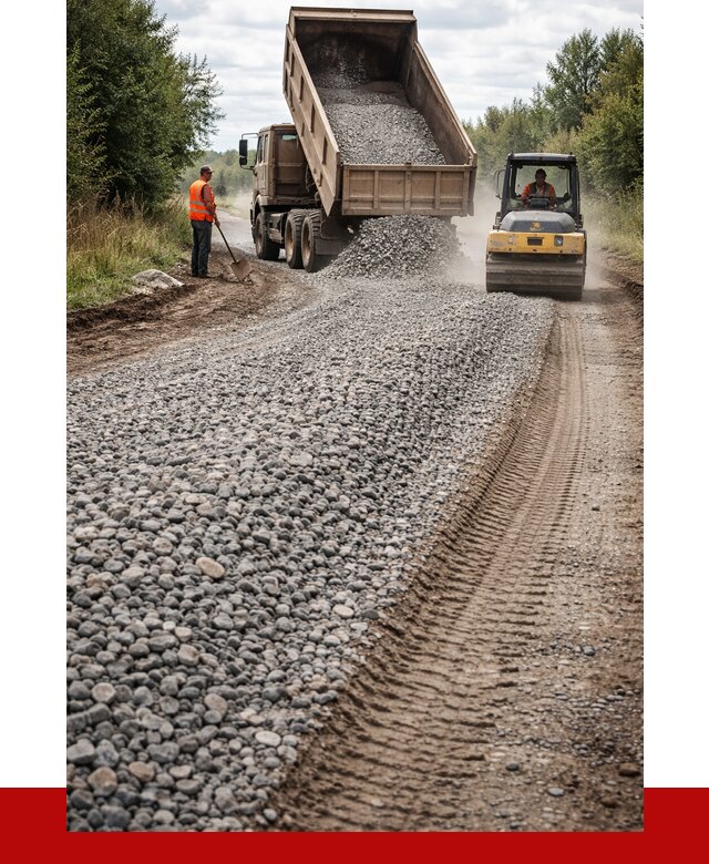 Щебень для отсыпки дороги в Кургане от 2783 р. ПРОНЕРУДКрг