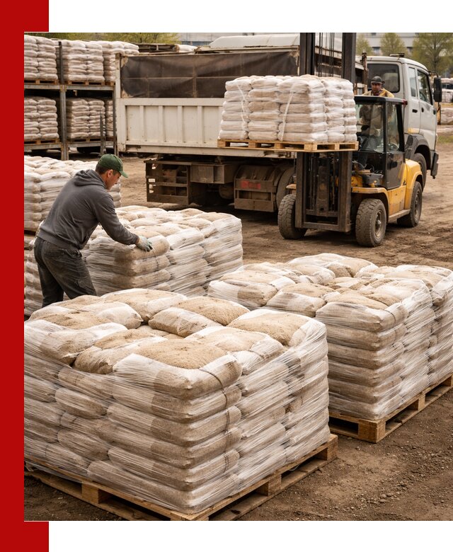 Карьерный песок в мешках с доставкой в Кургане