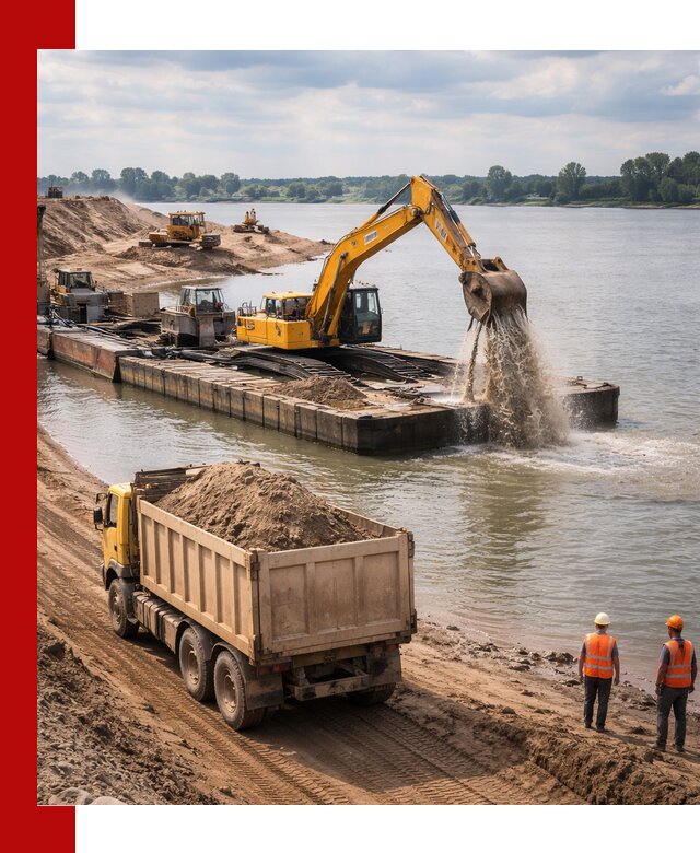 Намывной песок с доставкой в Кургане оптом и в розницу