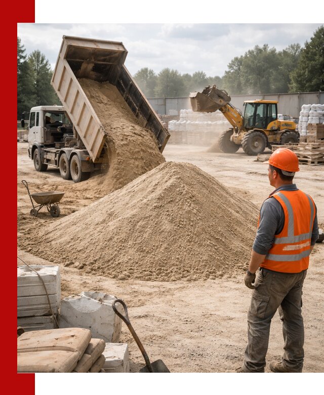 Доставка строительного песка с самосвалом в Кургане