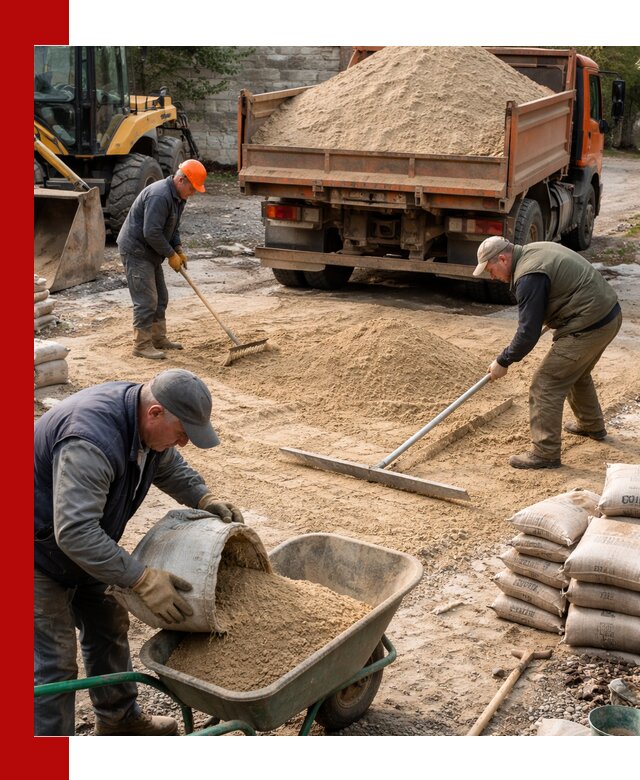 Поставка песка для стяжки в Кургане с быстрой доставкой