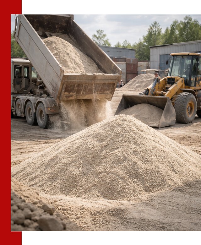 Кварцевый песок с доставкой в Кургане для строительных работ