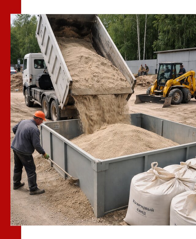 Кварцевый песок для фильтра в Кургане — доставка и качество