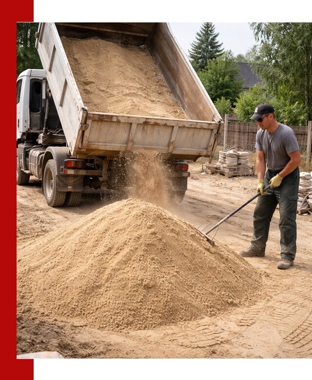 Доставка сухого песка самосвалами в Кургане