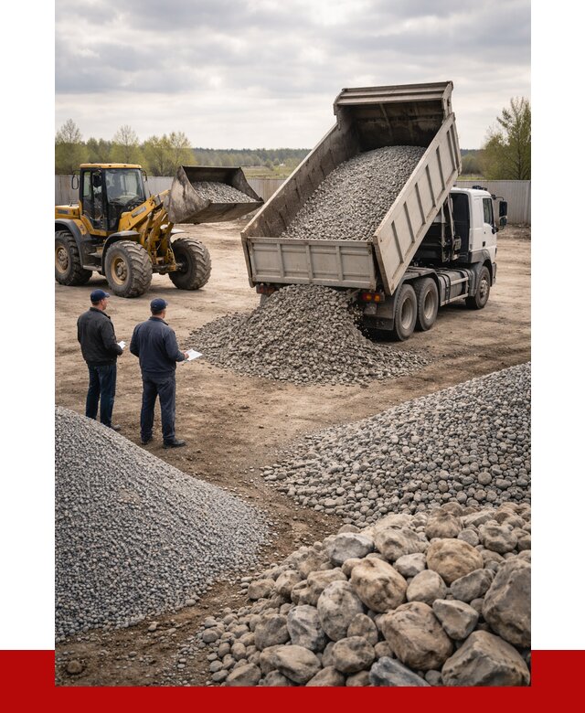 Гравий и камень с доставкой в Кургане от 4330 р. - ПРОНЕРУДКрг