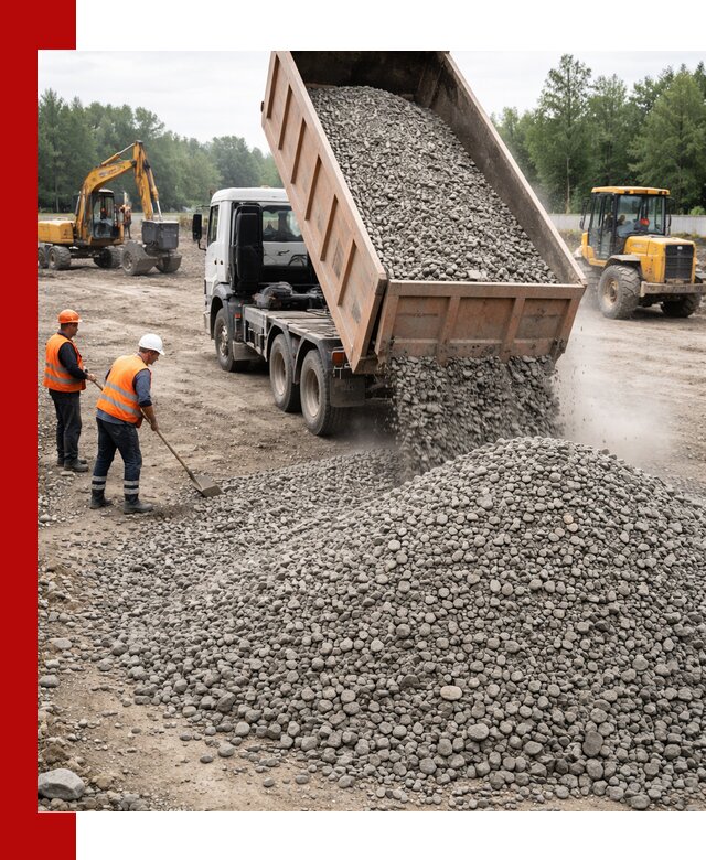 Доставка гравия фракции 40-70 в Кургане оптом и в розницу