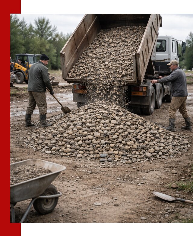 Доставка гальки речной оптом и в розницу в Кургане