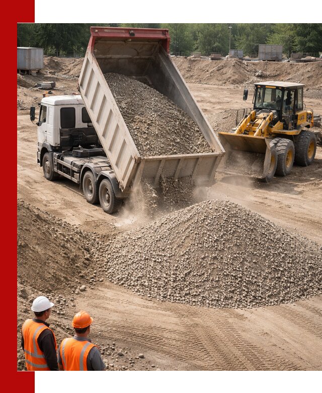 Щебень с песком (ЩГПС С2) с доставкой в Кургане