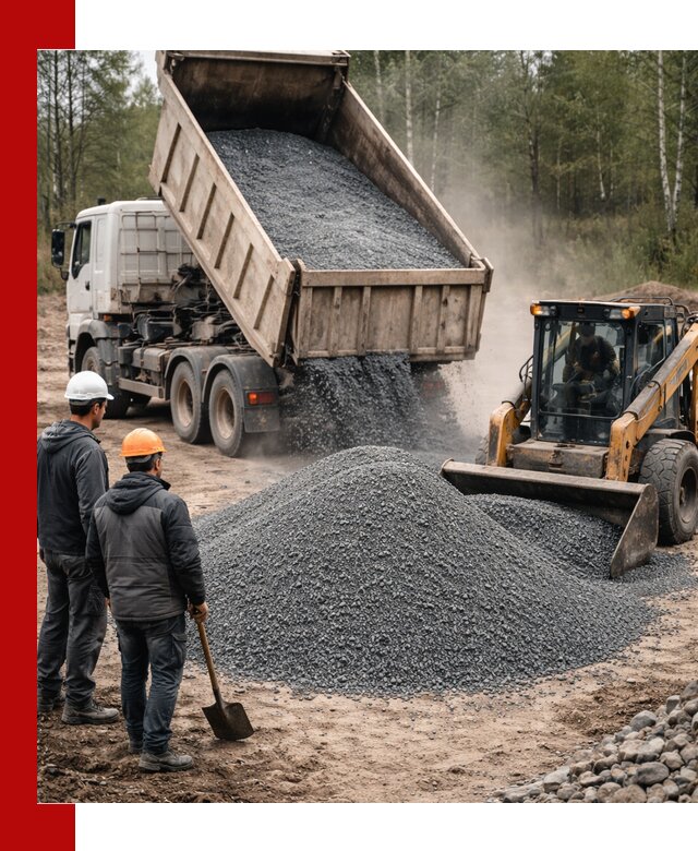 Гранитный отсев 0-5 с доставкой и разгрузкой в Кургане