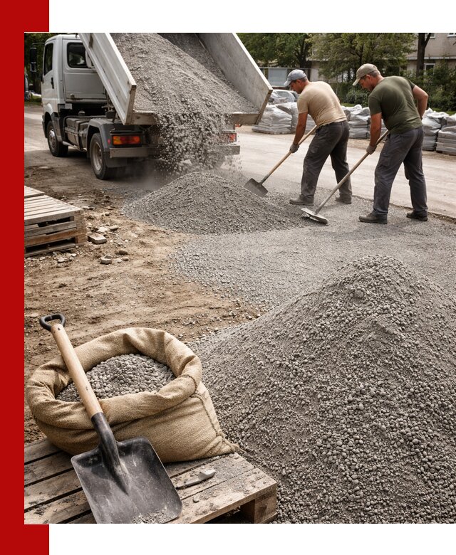 Отсев для тротуарной плитки в Кургане — доставка и укладка