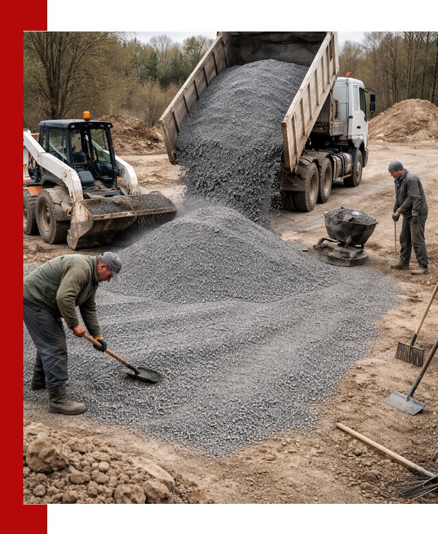 Отсев для подсыпки в Кургане — доставка и подсыпка на участок