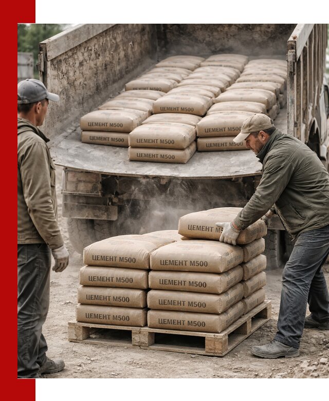 Цемент М500 с доставкой самосвалом в Кургане