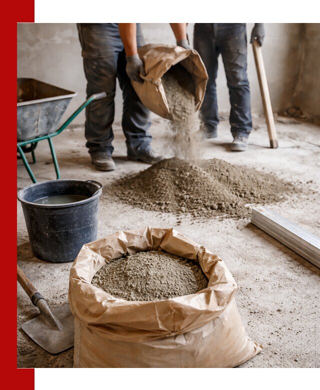 Доставка сухой смеси для стяжки в Кургане