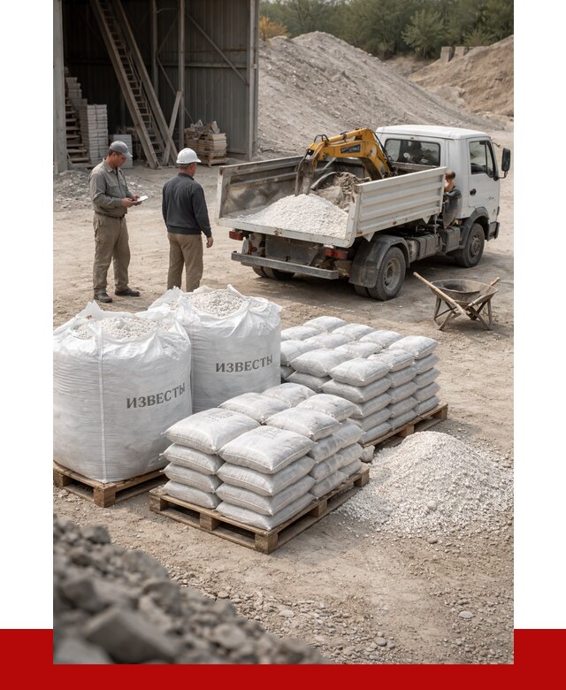 Известь строительная в Кургане с доставкой от 4330 р. | ПРОНЕРУДКрг