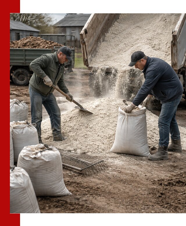 Доставка извести пушонки в Кургане оптом и мелким оптом