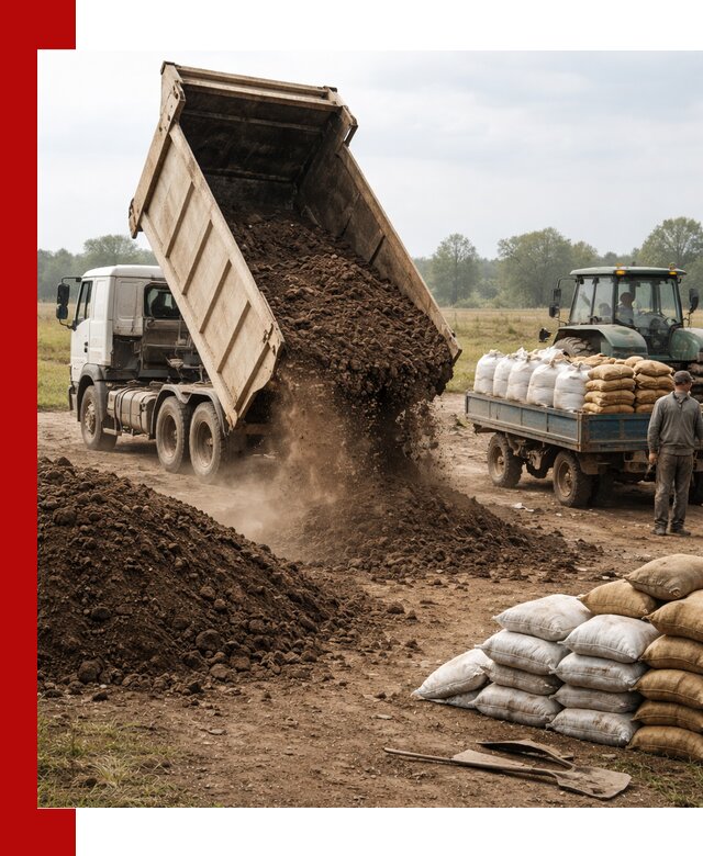 Доставка грунта и удобрений оптом в Кургане для сельхоз и строительства