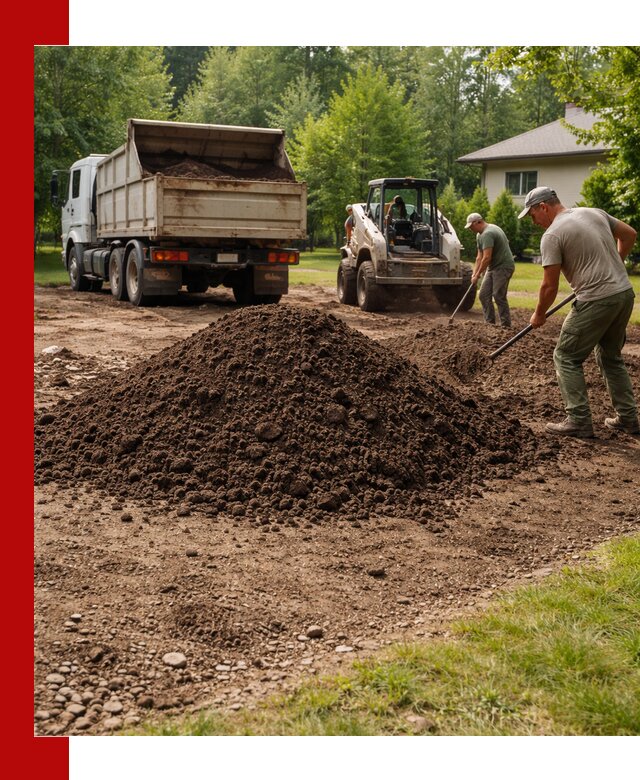 Доставка и укладка грунта для газона в Кургане