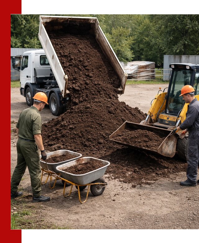 Доставка торфо-земляной смеси в Кургане для огорода и ландшафта