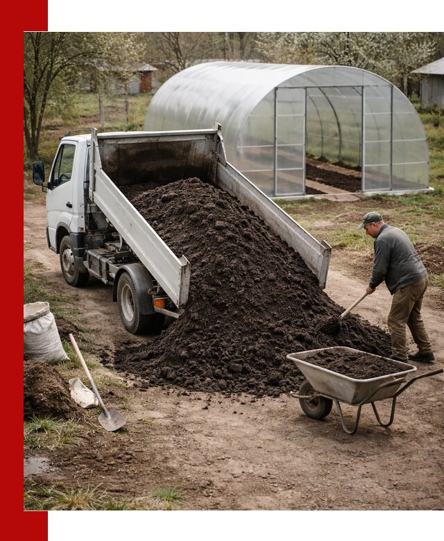 Чернозем для теплицы с доставкой в Кургане