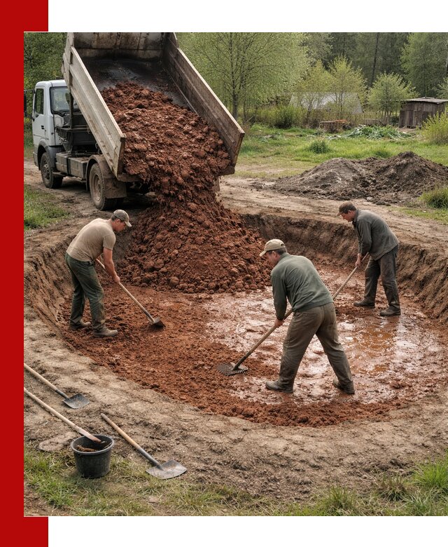 Купить качественную глину для пруда в Кургане