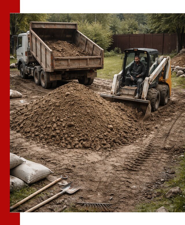 Суглинок для планировки участков в Кургане с доставкой и выгрузкой