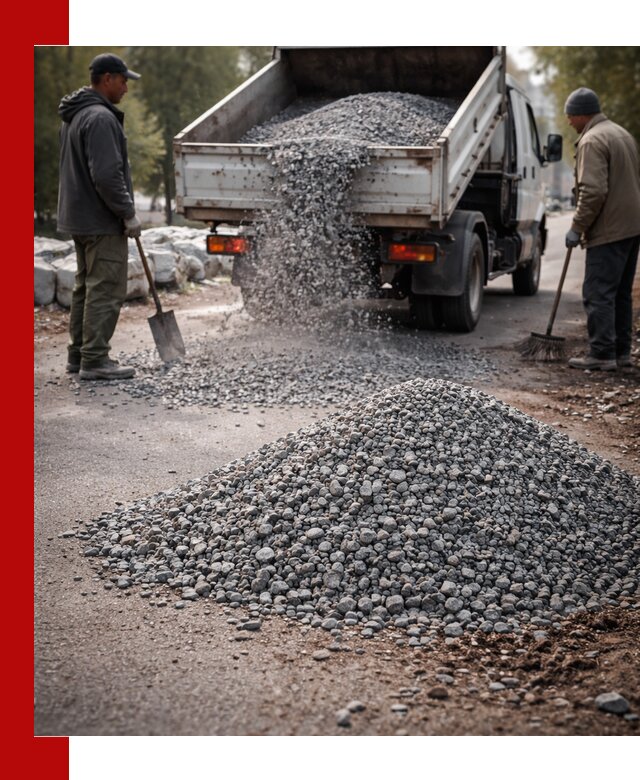 Гранитная крошка для посыпки дорог и тротуаров в Кургане