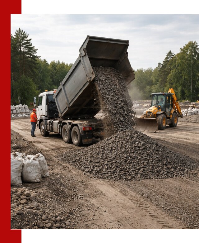 Доставка дробленого асфальта в Кургане для дорожных работ