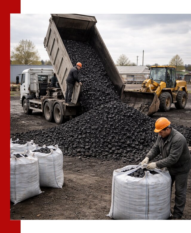 Доставка каменного угля в Кургане оптом и в розницу