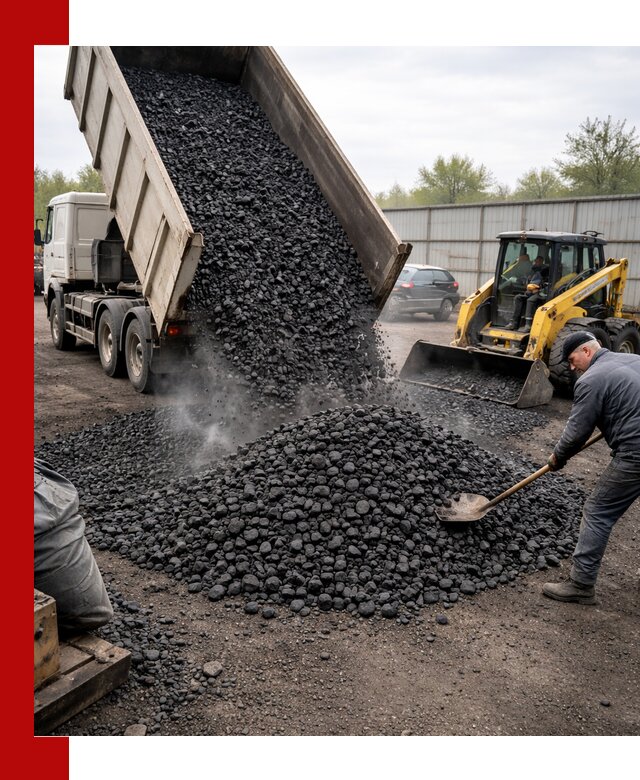 Доставка угля орех в Кургане оптом и в розницу