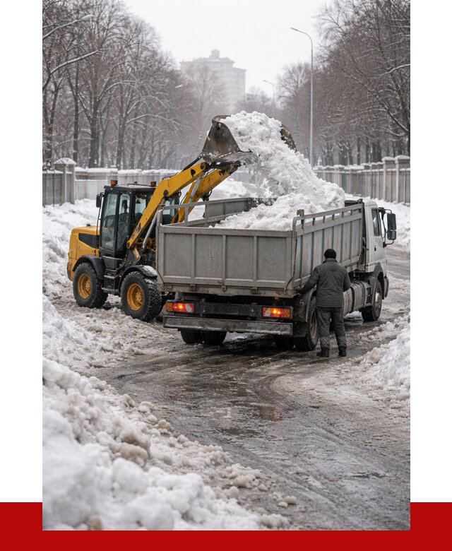 Вывоз снега с погрузкой в Кургане от 3608 р. ПРОНЕРУДКрг