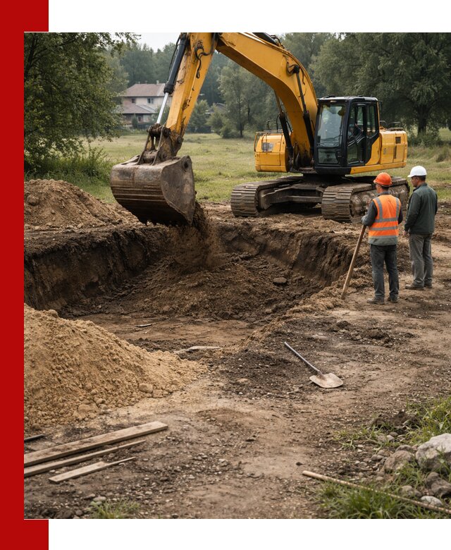 Рытье котлована под фундамент в Кургане (быстро и недорого)