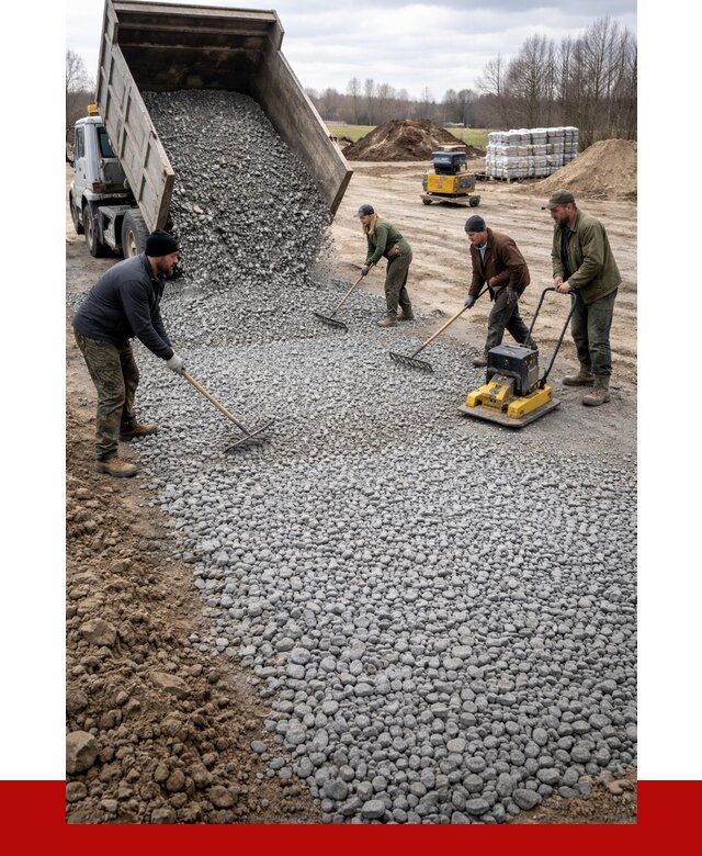 Устройство щебеночной подушки в Кургане от 4639 р. ПРОНЕРУДКрг